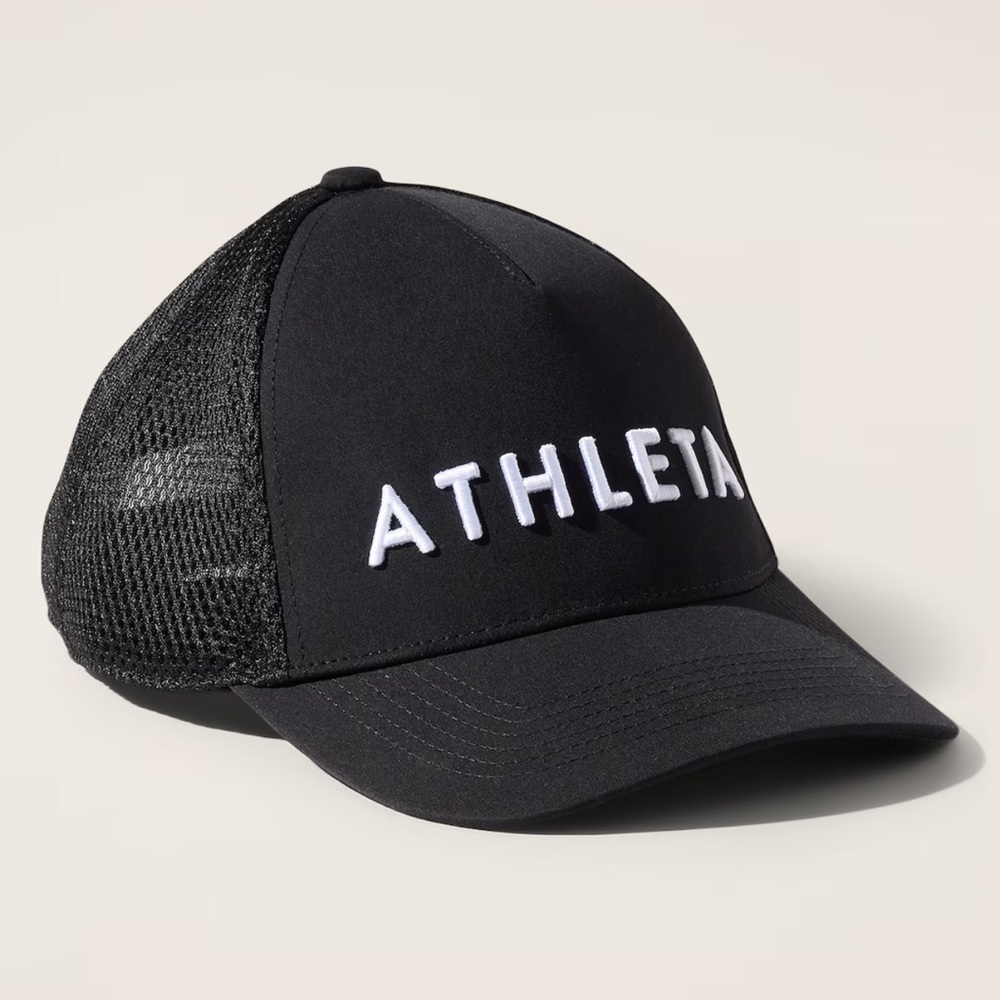 Athleta Icon Trucker Hat / BLACK / UNISEX / Brand New With Tags